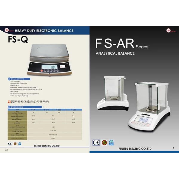 Timbangan Analitik Fujitsu FS-AR Kapasitas 210g/ 0.1mg
